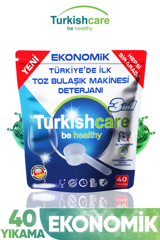 Ekonomik Hepsi Bir Arada Bulaşık Makinesi Deterjanı Toz 40 Yıkama